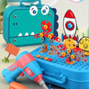 Kit Ferramenta Infantil Parafusadeira de Brinquedo de Montar 9