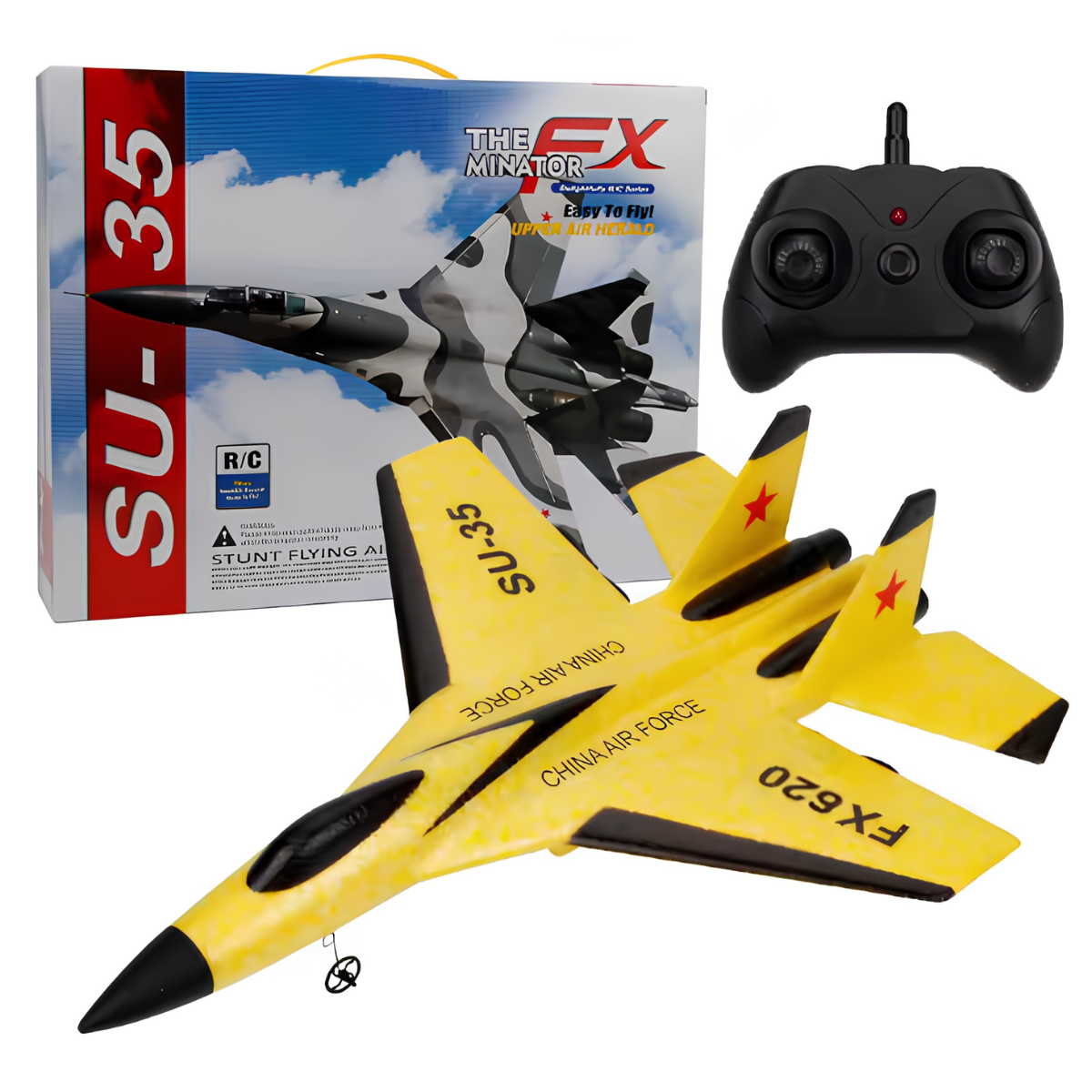 Avião Controle Remoto Brinquedo Amarelo