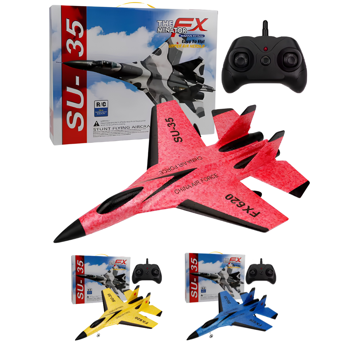 Avião Brinquedo Controle Remoto 3 Cores