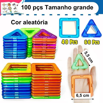 Bloco de Montar Infantil 100 Peças