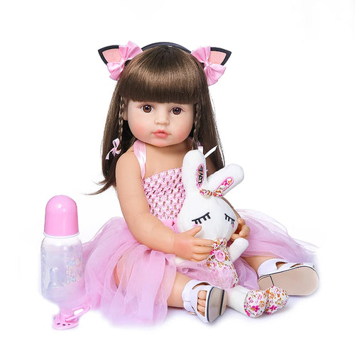 Boneca Bebê Reborn Silicone 50 cm Belinha 3
