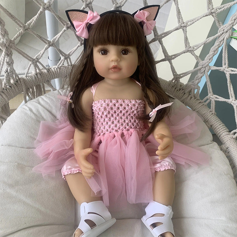 Boneca Bebê Reborn Silicone 50 cm Belinha 2