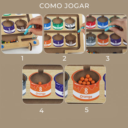 Brinquedo Educativo Montessori Bolinhas Coloridas 4