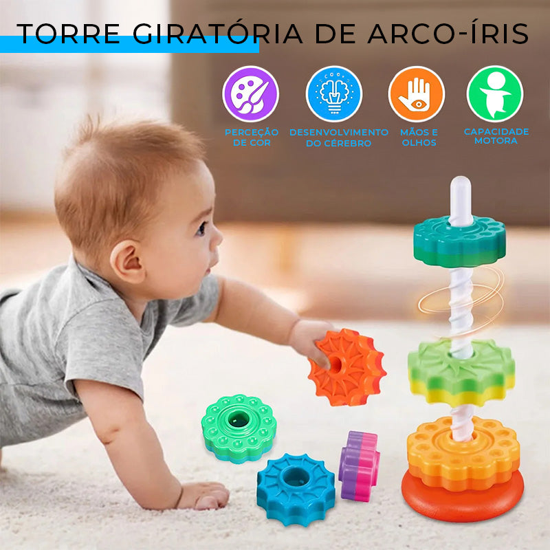 Brinquedo Educativo Montessori Torre Giratória 4