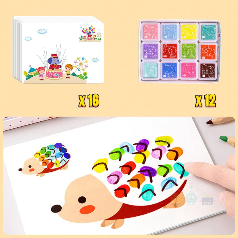 Brinquedo Educativo Pintura De Dedo Montessori 2