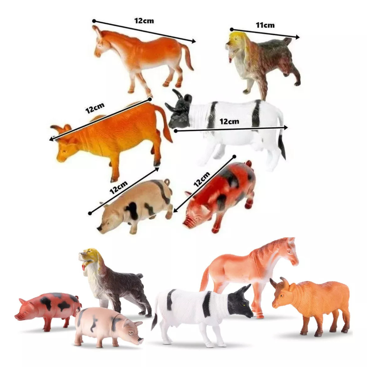  Brinquedos de Animais medidas