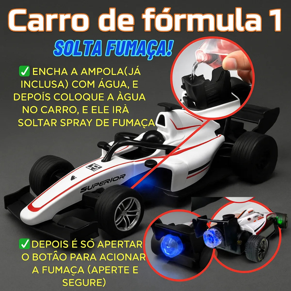 carrinho formula 1 com controle