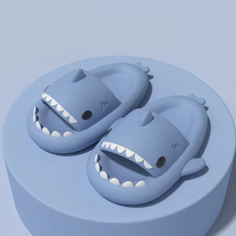 Chinelo Infantil Tubarão Divertido Azul