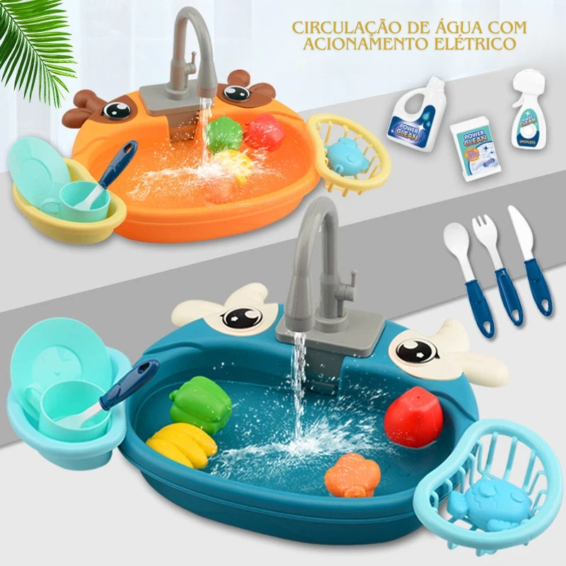 Cozinha de Brinquedo - Máquina de Lavar Louça Elétrica