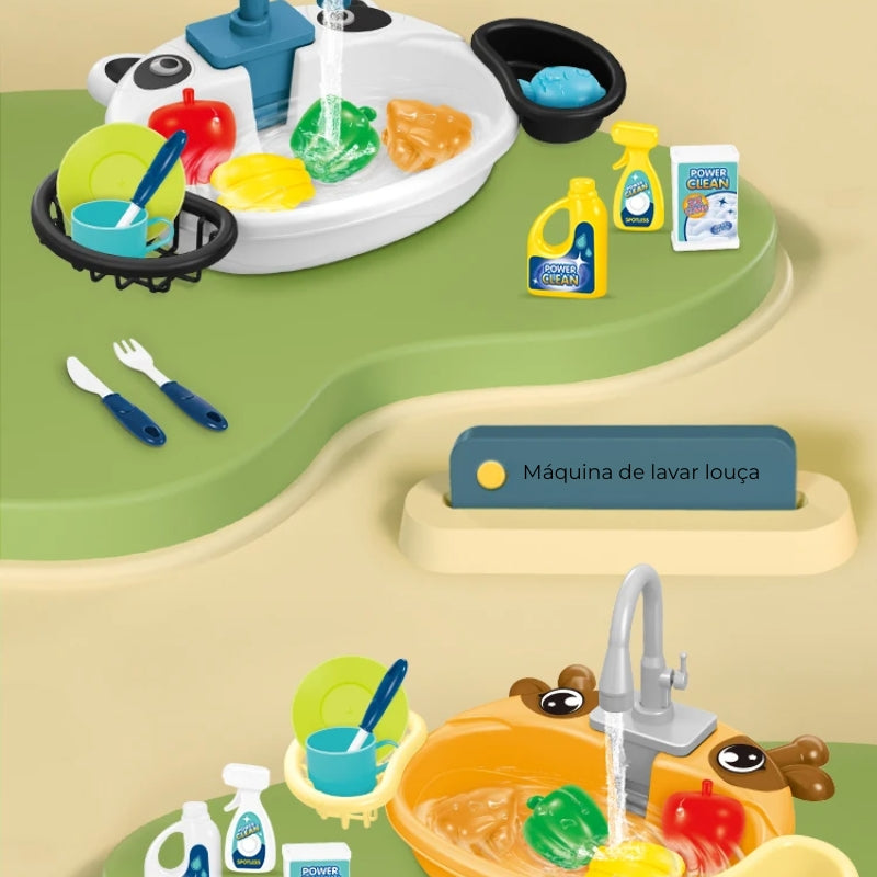 Cozinha de Brinquedo - Máquina de Lavar Louça Elétrica Hug Mania