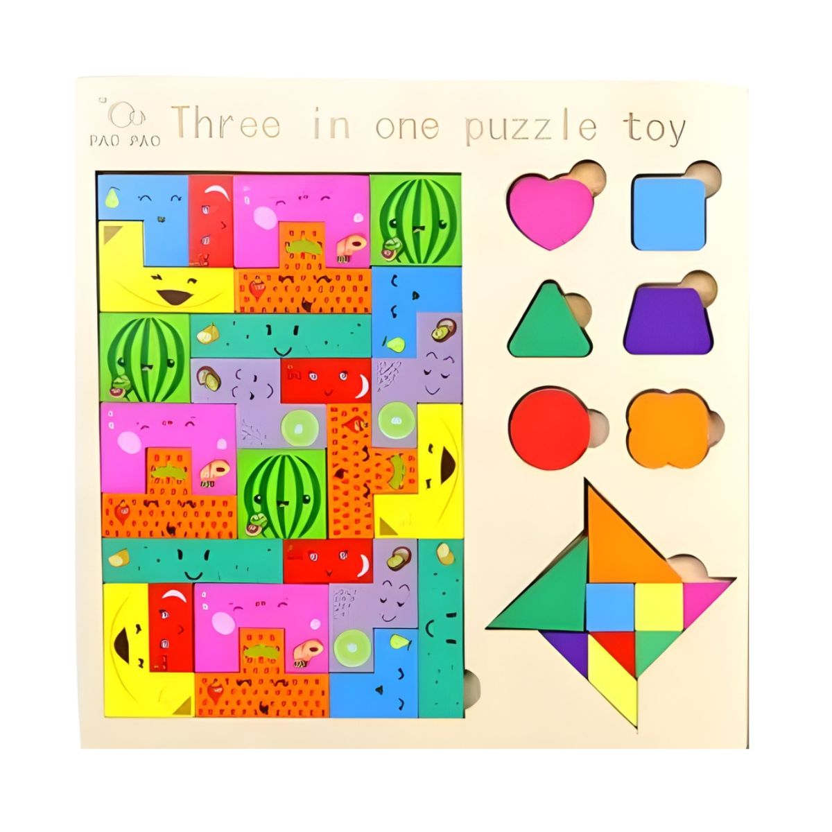 Brinquedo Educativo de Madeira Puzzle