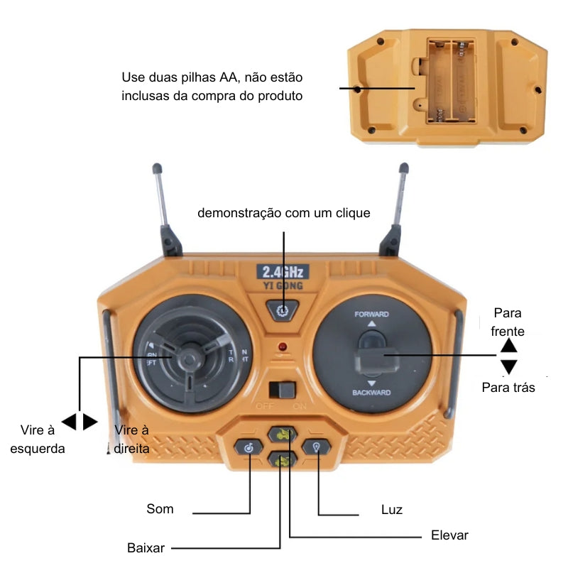Escavadeira de Controle Remoto