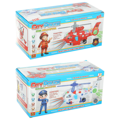 Helicóptero de Brinquedo de Polícia Caixa