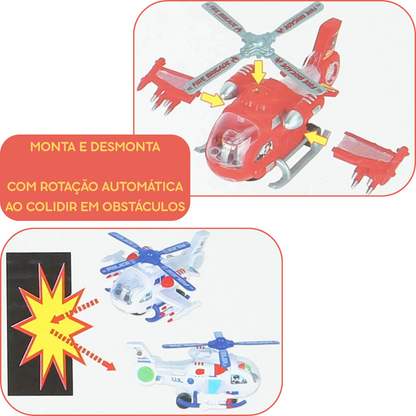 Helicóptero de Brinquedo de Polícia detalhes