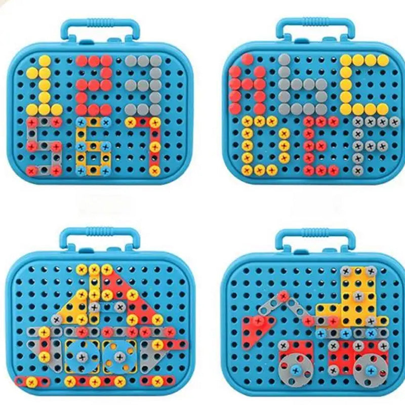 Kit Ferramenta Infantil Parafusadeira de Brinquedo de Montar 10
