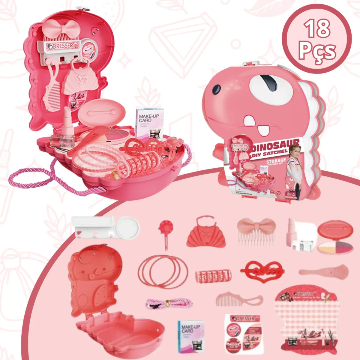 Maleta de Maquiagem Infantil 18 peças