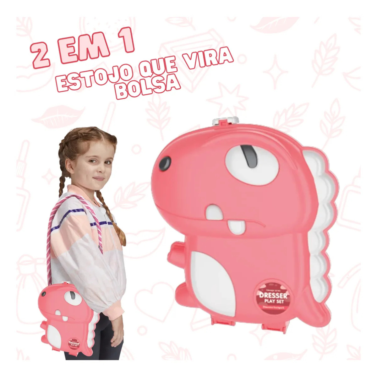 Maleta de Maquiagem Infantil 2 em 1 