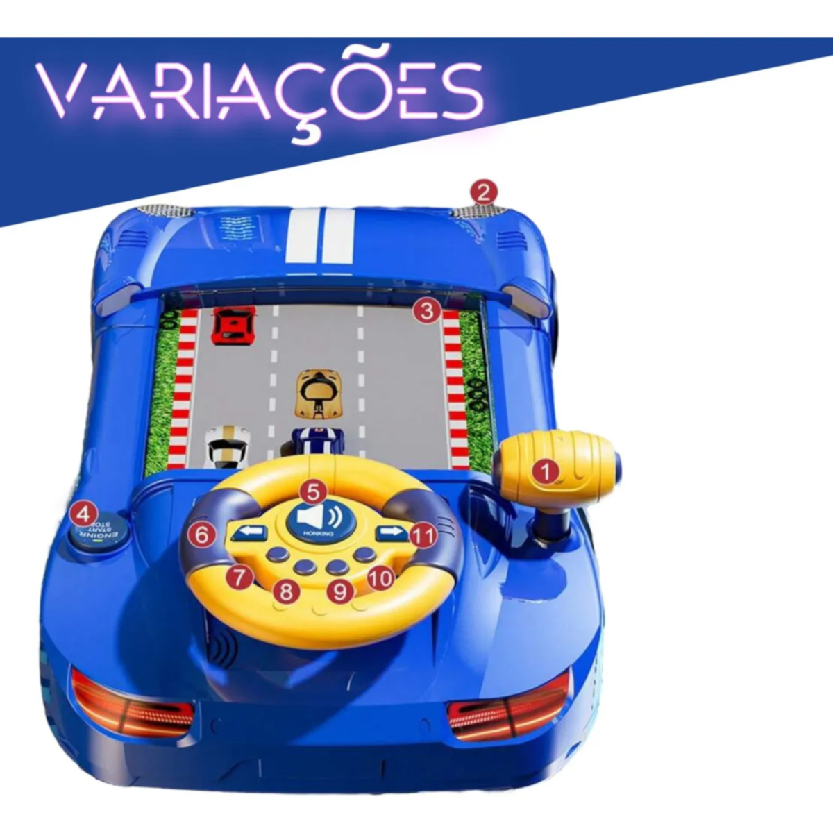 Simulador de Corrida Infantil Volante