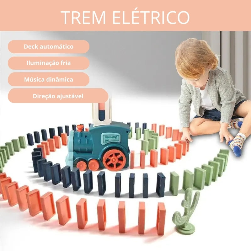 Trem de Brinquedo Elétrico Estilo Dominó