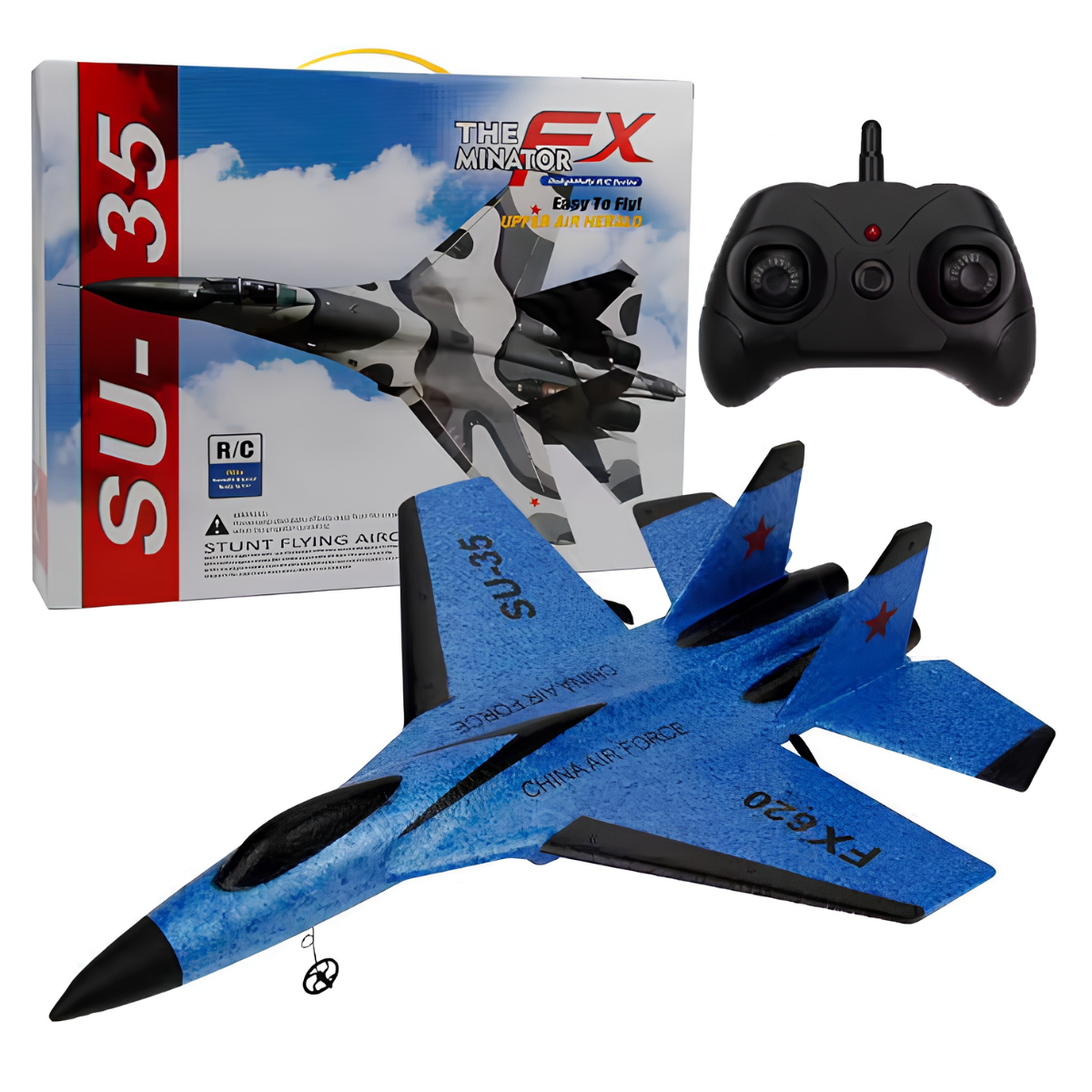 Avião Controle Remoto Brinquedo Azul