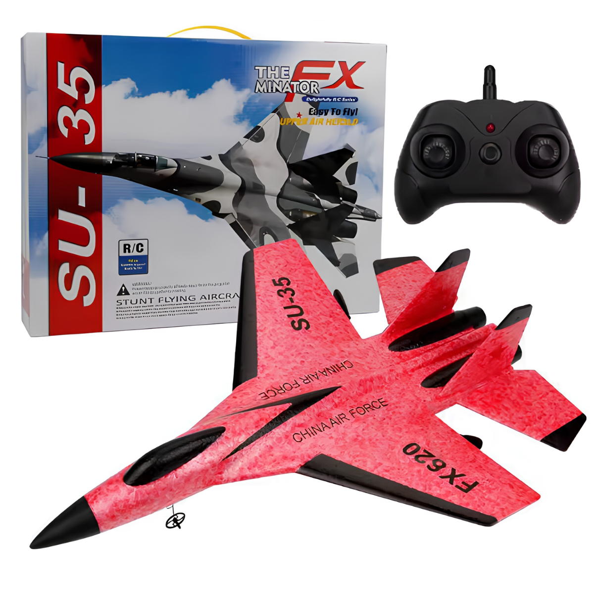 Avião Controle Remoto Brinquedo Vermelho