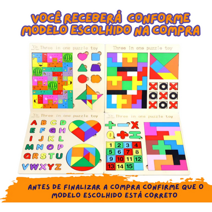 brinquedo educativo de madeira puzzle