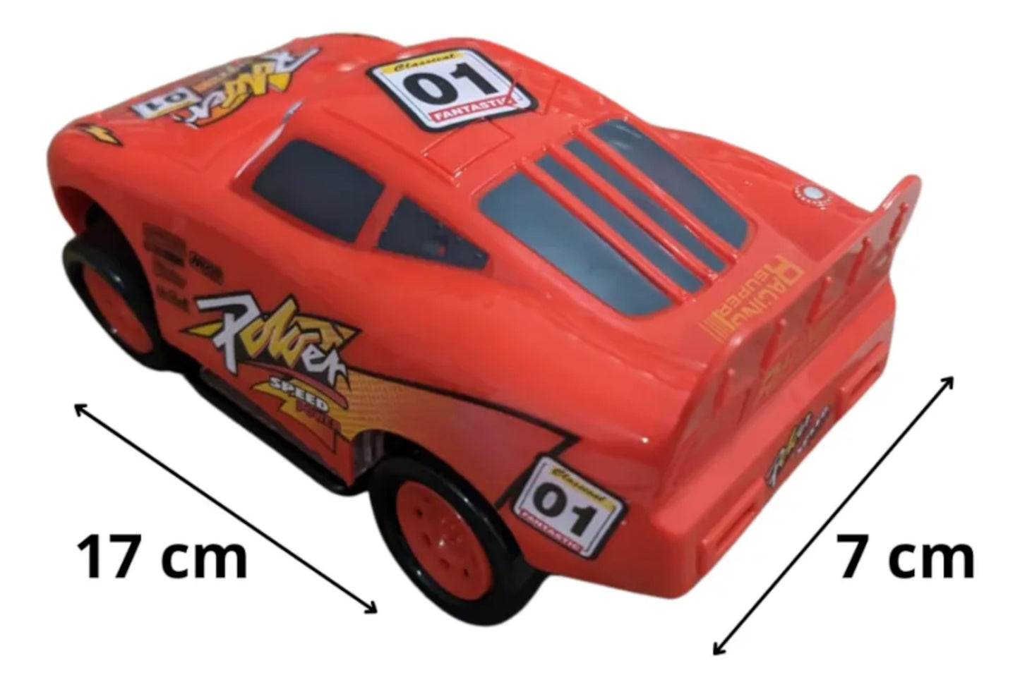 carrinho relampago mcqueen tamanho