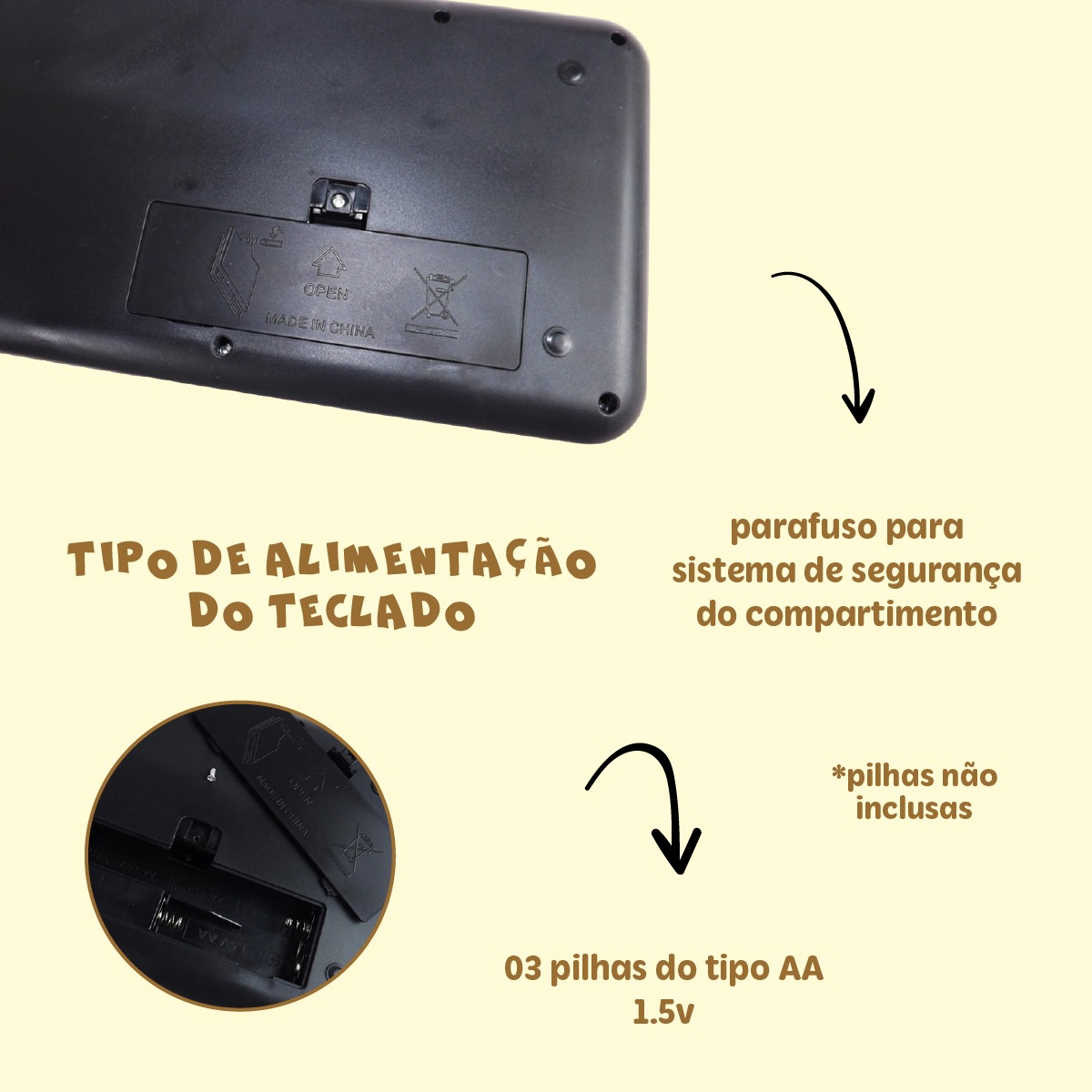 teclado musical infantil com microfone